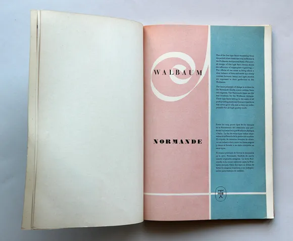 Berthod Type Foundry Specimen 525B
