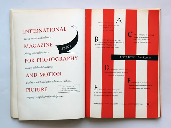 Berthod Type Foundry Specimen 525B