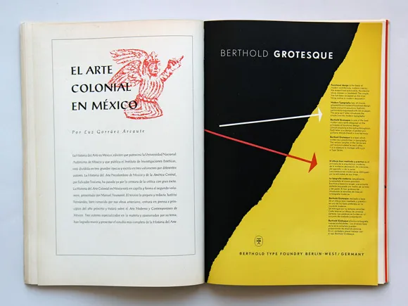 Berthod Type Foundry Specimen 525B