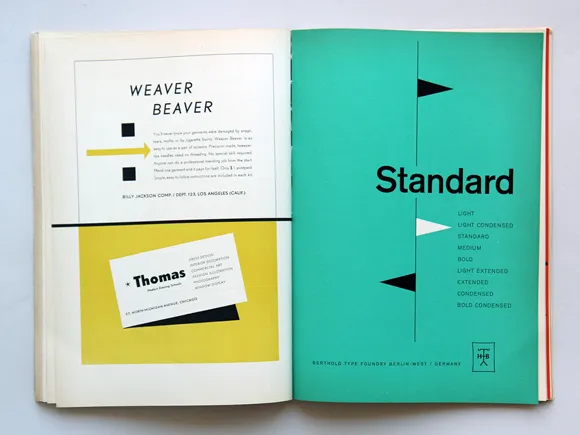 Berthod Type Foundry Specimen 525B