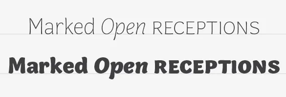 Capucine typeface specimen..